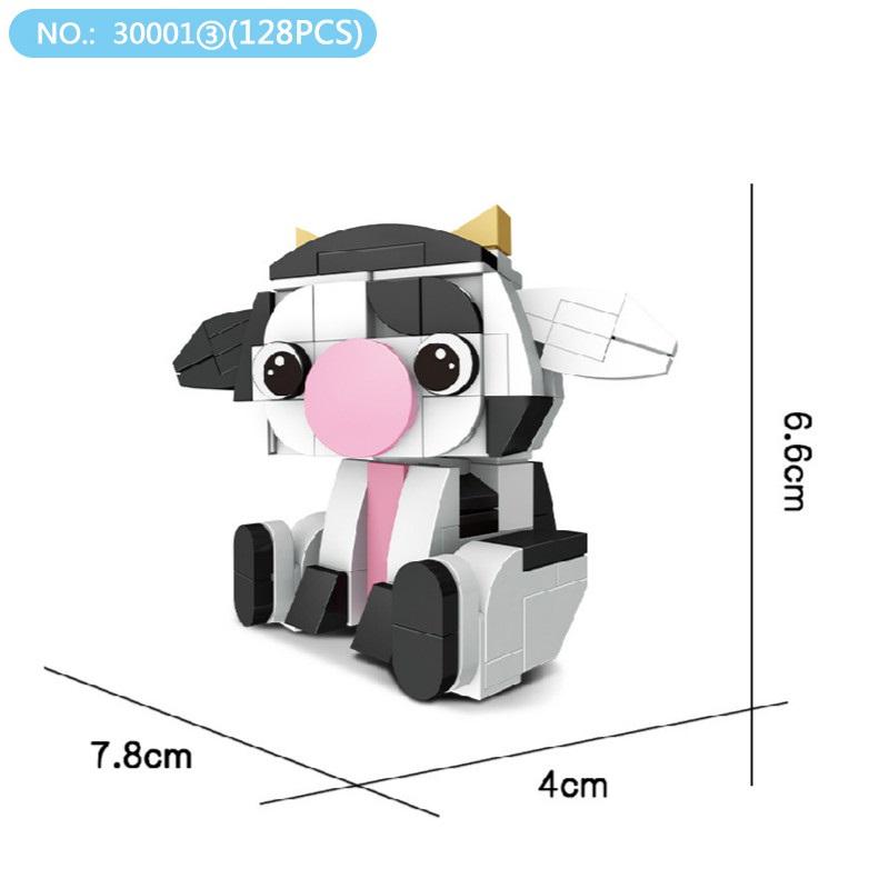 Hsanhe Plastic Blocks Animal Model Corgi Dog Building Assembly Toys Flamingo Educational Coala Children Gifts for Kids