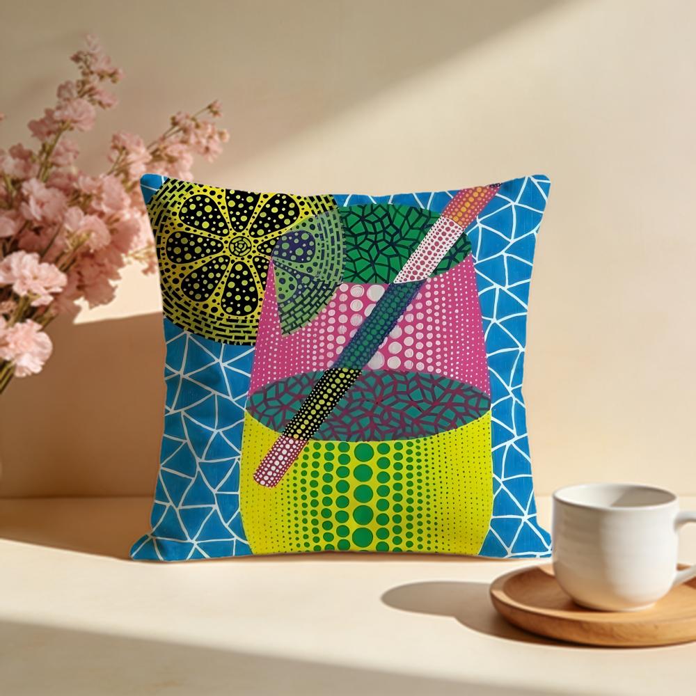 Federa Cuscino Trendy KKusama Yayoiiou Federa Cuscino Lavabile alla Moda Ideale per Divano Camera da Letto Decorazione Auto