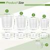 72 buc/set Ghivece transparente pentru răsaduri de plante cu tăvi și etichete, Ghiveci transparent din plastic, Ghiveci pentru începerea semințelor Container pentru plante cu flori