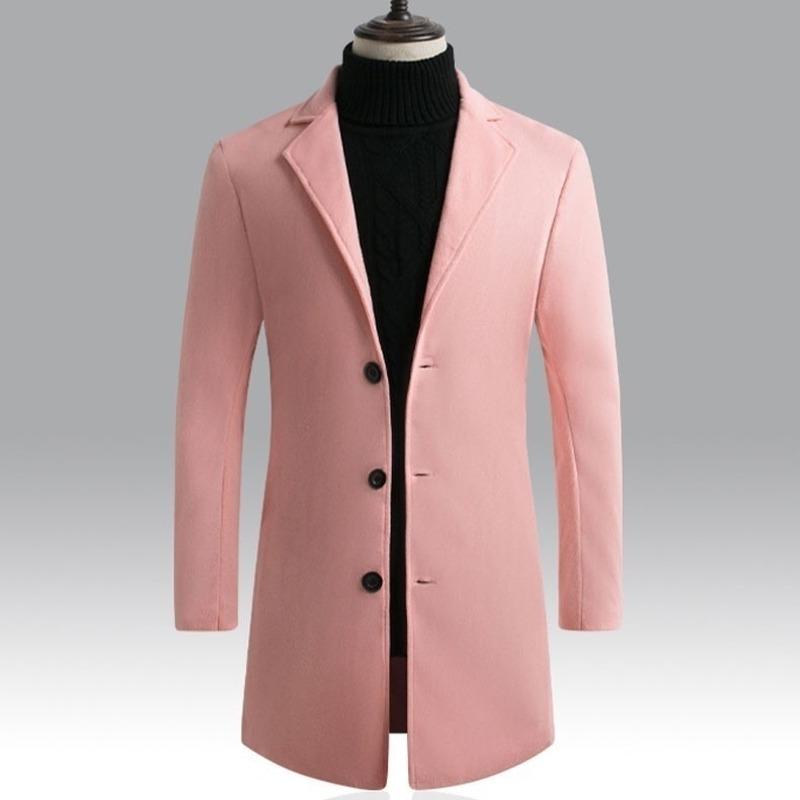 mens pink peacoat