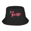 Sex Pistols Offizieller Rosa Logo Eimerhut Harajuku Fischerhut Faltbar Für Männer Frauen Lässiges Design Kappe