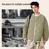 MINISO Men's 2024 Winter Thick Color-block Baseball Collar Padded Jacket