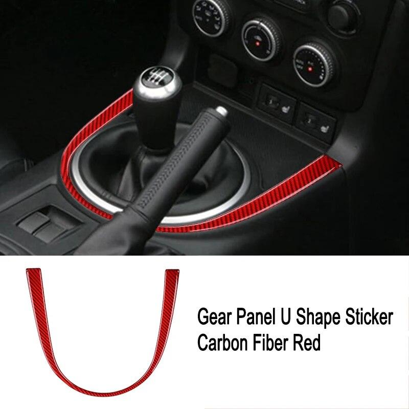 Carbon Fiber For Mazda Mx-5 Miata Nc 2009-2015 Car Transmission Shift Panel Sticker Performance Trim Decals Interior Accessories