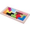 Three-dimensional Thinking Puzzle with Wooden Warm Educational Blocks, Geometric Shape Play with ...