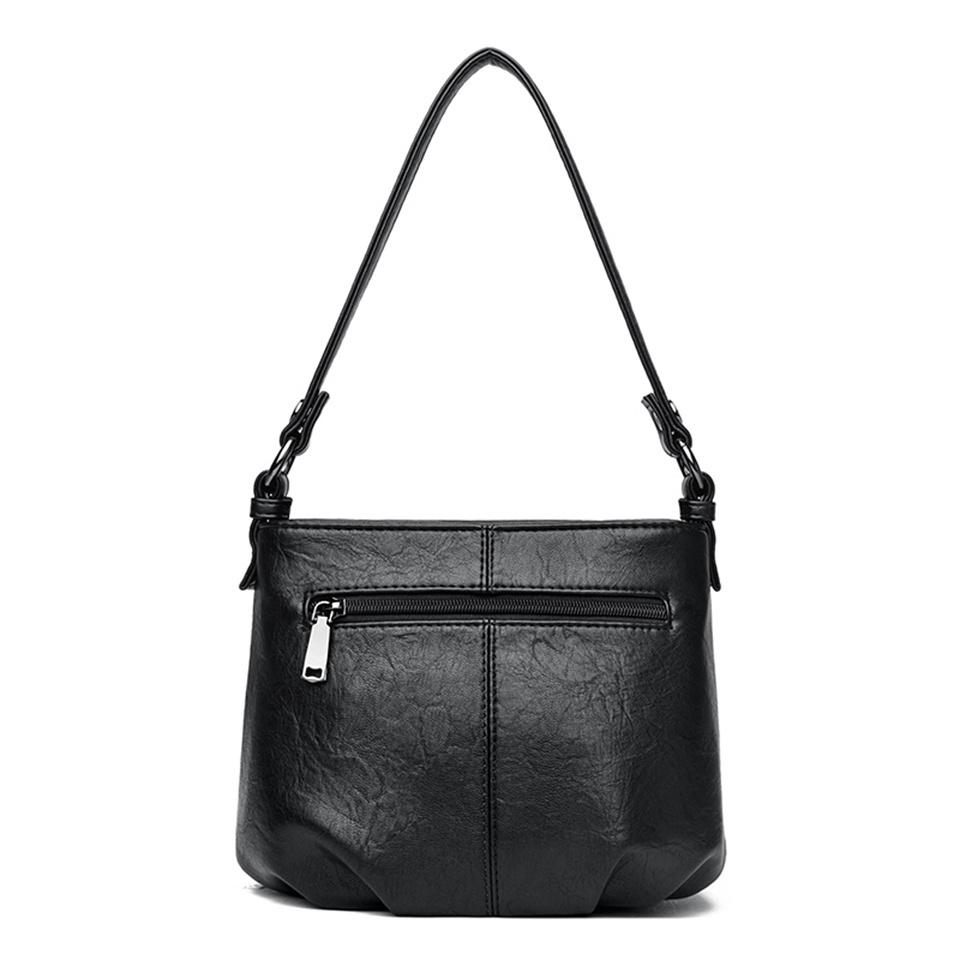 Minimalistyczna Damska Torba na Ramię z Miękkiej Skóry Stylowa Lekka Torba Crossbody do Dojazdów Multifunkcyjna Torebka o Dużej Pojemności