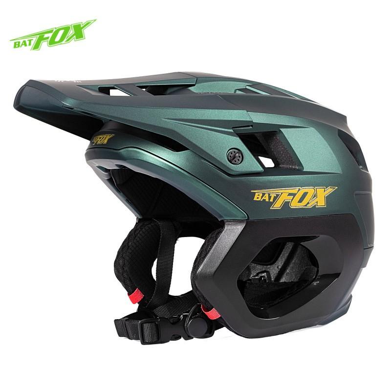 BATFOX Vollschutz Fahrradhelm Mountainbike Trailfahren Winter Sicherheitsausrüstung EPS PC Schale Unisex Erwachsene S M L