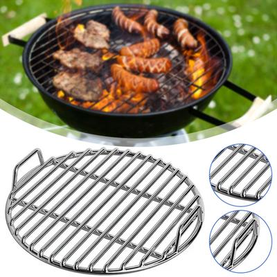 BBQ Rack,Grilling Grates Replacement,Round 40cm Cast Iron Grills Grate,Stainless Steel Round Cooking Grate For Outdoor Camping