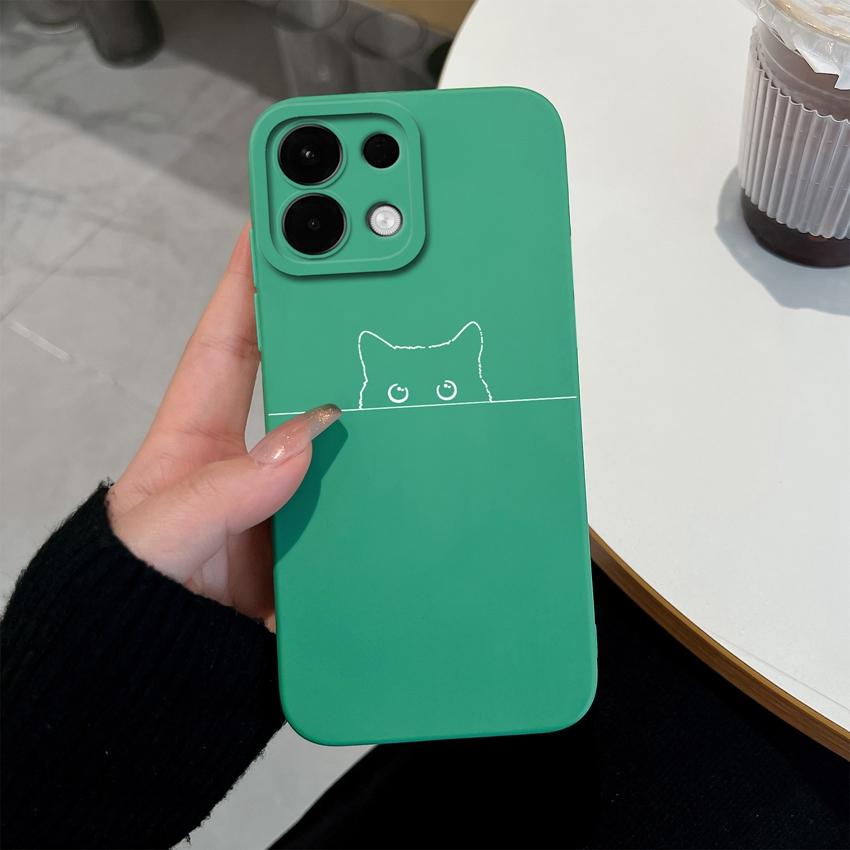 For Oppo K13 Realme 5 6 7 10 8 9 Pro Plus A5X A5 Phone Cases Candy Color Cute Cat Patterns Liquid Silicone Upgraded Shockproof Housing For Oppo Covers