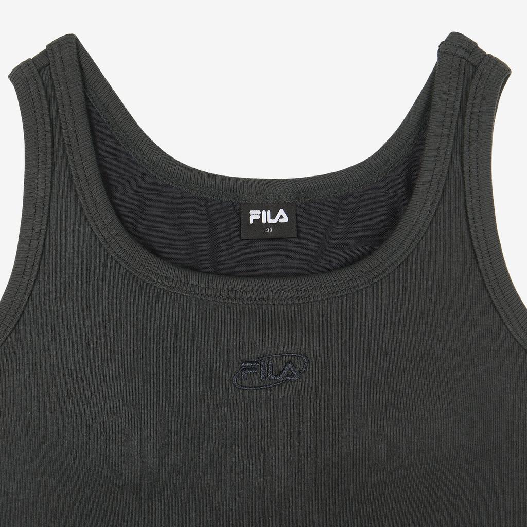 Hwillaeondeoweeo Molded Ribbed Square Neck Middle Bra Top (Fi4Itg2102Fcgy)