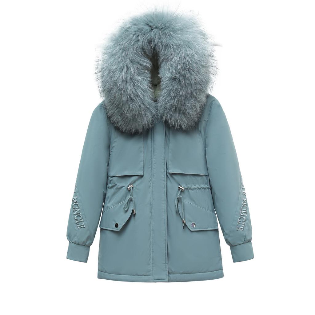Pai Overcomes The New Korean Version of Loose Padded Cotton-padded Jacket with Big Fur Collar In Winter and Short Cotton-padded Coat In Winter.
