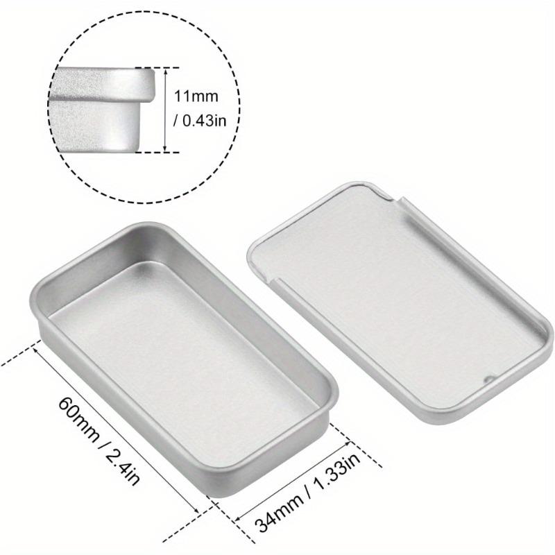 42pcs Metal Can Containers Set with Lids Sliding Lid Storage Boxes for Small Items Jewelry Earrings Handicraft Organizer Storage