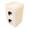 Indoor Cat House Winter Warm Cat House 3 Tier Pet Cave Foldable Cat Bed for Indoor Home Beige