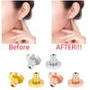 4Pcs Comfortable Earring Stoppers Secure Plugging Blocked Ear Backings Jewelry Replacement Locking Earnail Plugs