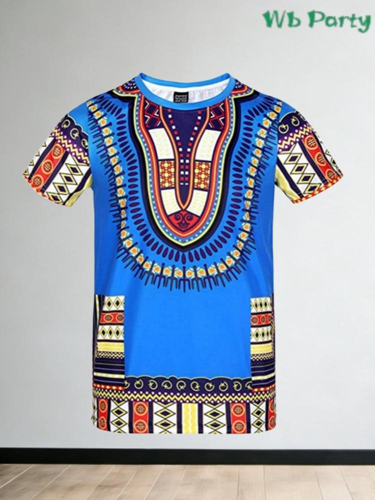 African Traditional Pattern T-Shirts 3D Print Men Summer Short Sleeve T Shirt Harajuku Retro Ethnic Style Tees Top Men Clothing