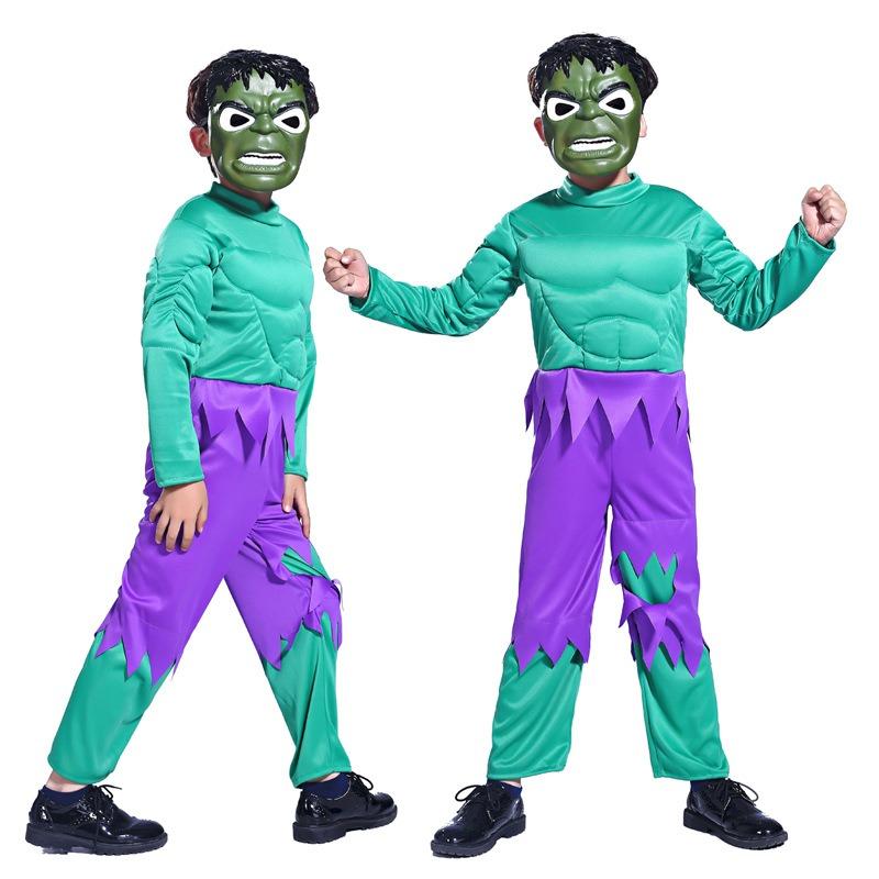 Avengers Hulk Halloween Masquerade Children's Muscle Performance Costume Send Mask