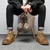 New Men Shoes Genuine Leather Boots Outdoor Casual Hiking Shoes Winter Thick-soled Short Boots