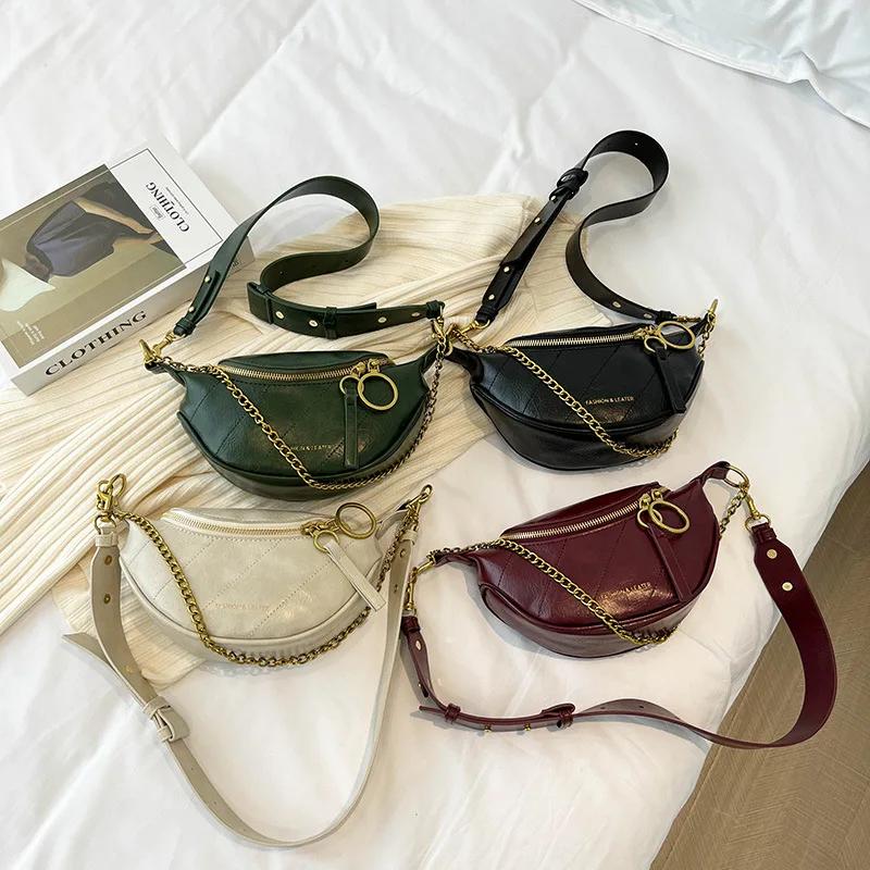 Women's Crossbody Chain Bag Waist Packs Shoulder Bag Fanny Bags Bag Luxury Female Chest Fashion