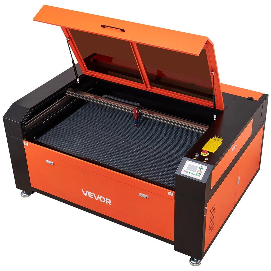 130W CO2 Laser Engraver, 1400 X 900 Mm, CO2 Laser Engraver Cutter Machine with Water Chiller, 2 Way Pass Air Assist, 1200 Mm/s Speed, Autofocus