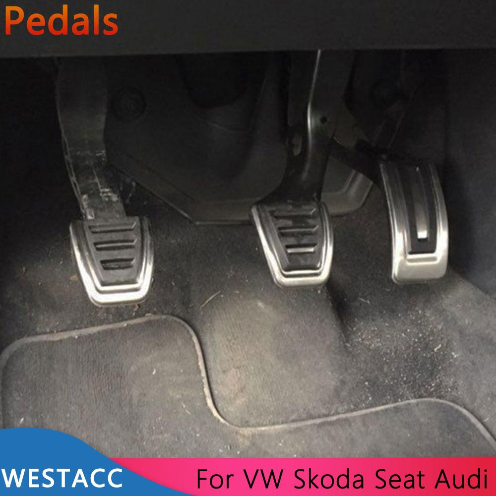 Car Gas Brake Pedals Cover for VW Golf 7 8 Passat B8 Tiguan Jetta Polo Up Skoda Octavia Kadiaq Superb for Seat Ibiza