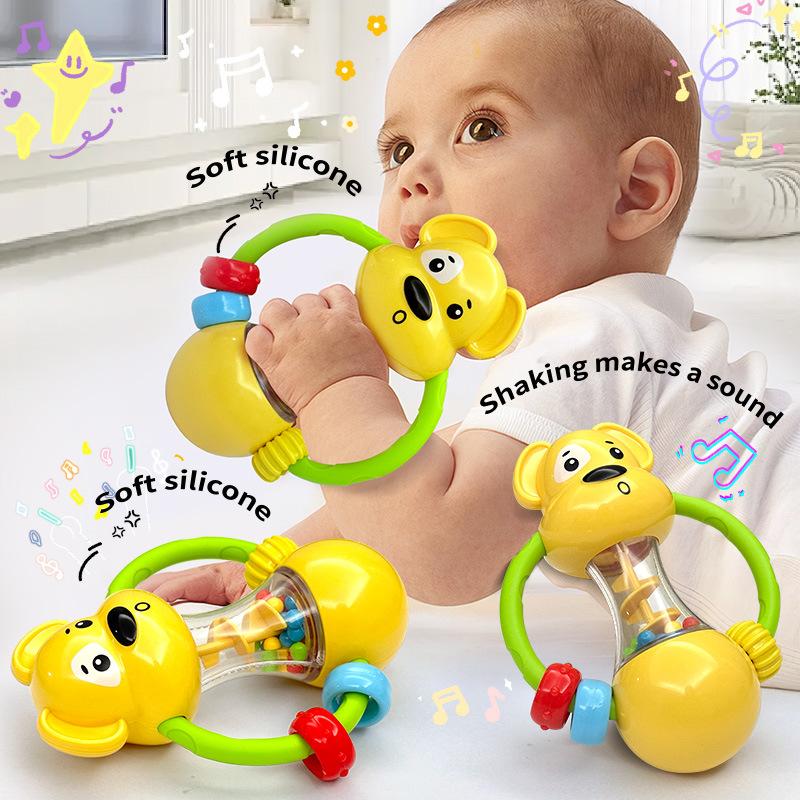 Infant and Toddler Toy Rattle Baby 0-1 Year Old Grasping Early Education Educational Toy Puppy Soft Gum Chewing Rattle Toy