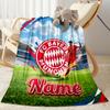 Bayern Munich Fan Gear Customize Your Name Blanket Throw Customizable Blanket Ultra-Soft Throw For Nap Chair Bed Sofa Ideal for All Seasons