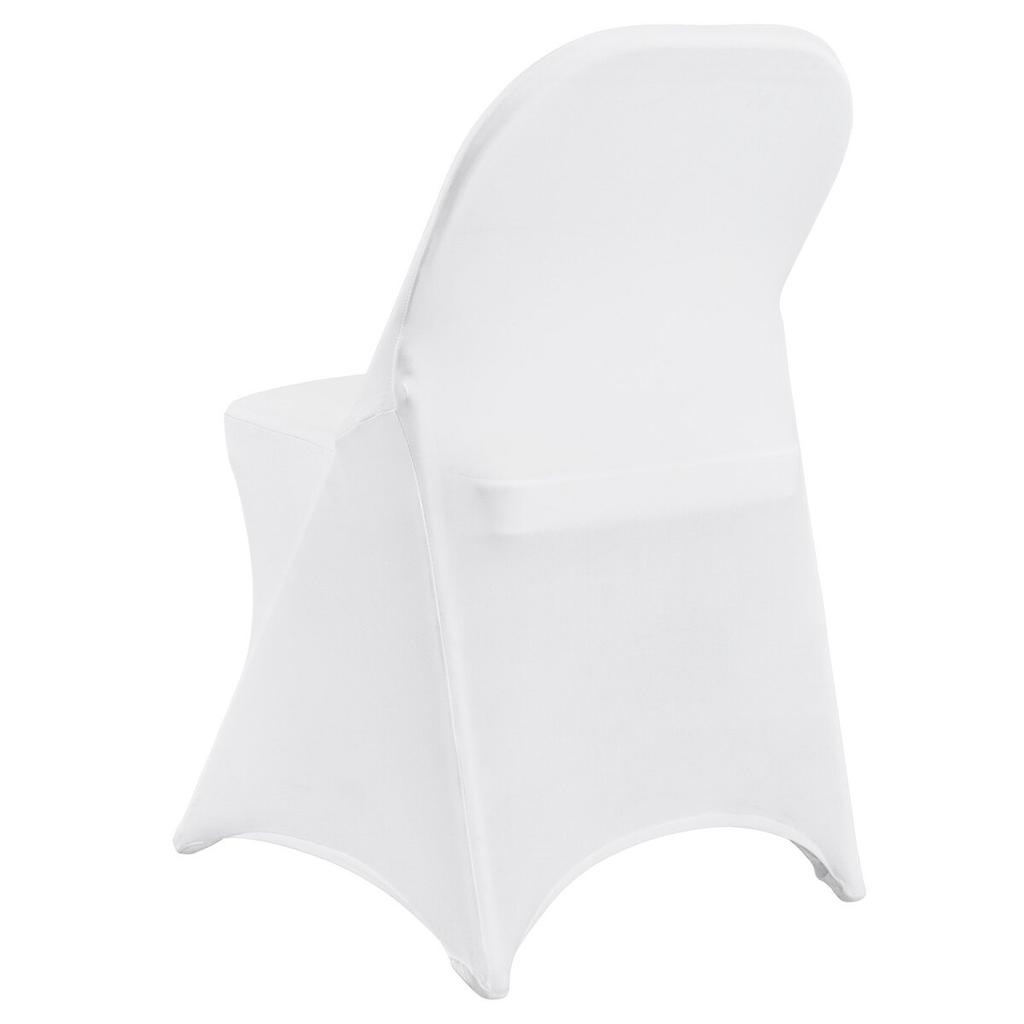 White Stretch Spandex Chair Covers - 30 PCS, Folding Kitchen Chairs Cover, Universal Washable Slipcovers Protector, Removable Chair Seat Covers, for