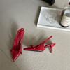 Scarpe da Donna Décolleté con Fiocco a Farfalla Eleganti Punta Affusolata Tacchi Sottili Sandali Slip-on Scarpe Singole da Festa Designer Ufficio Tacchi Alti