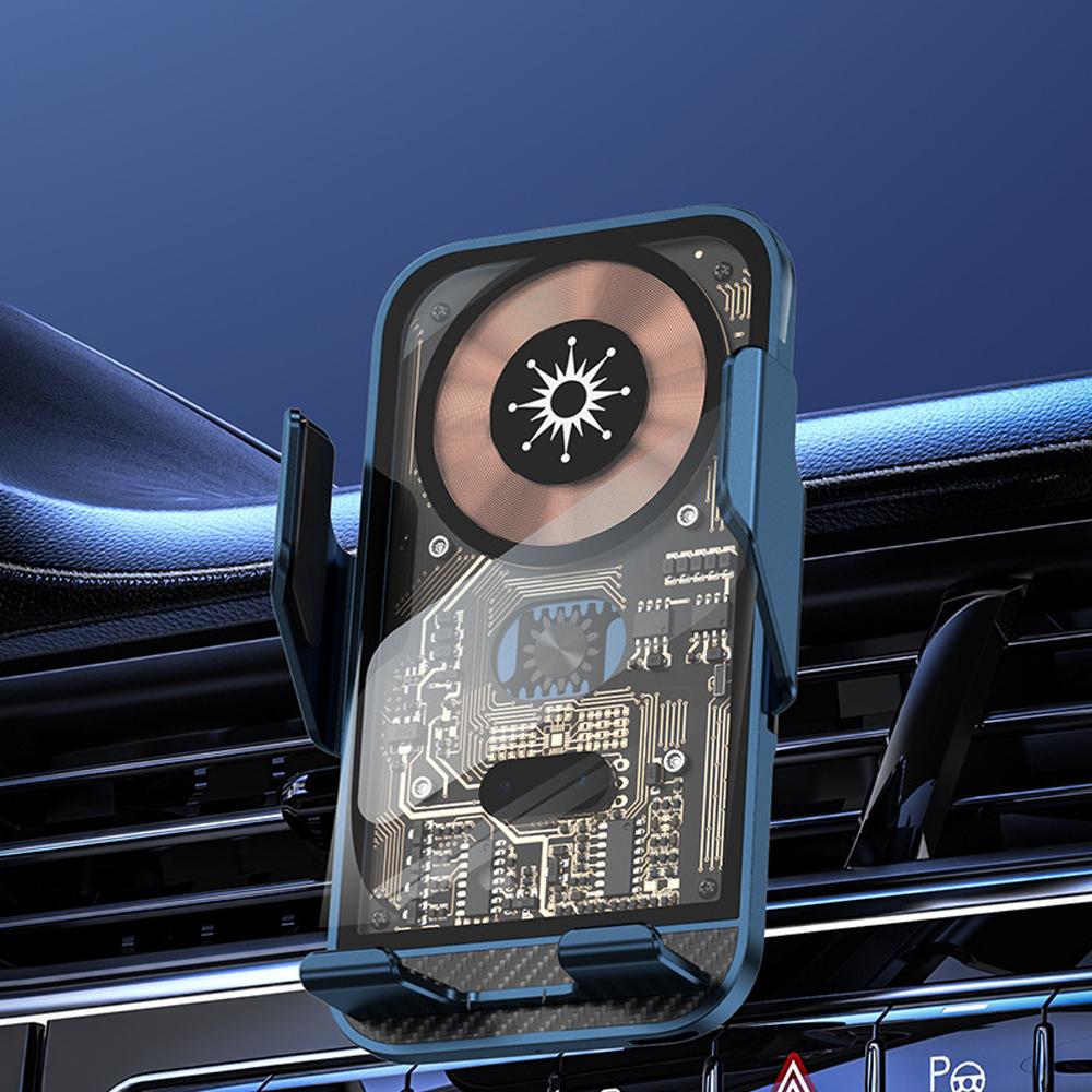 Car MobilePhone Holder Car Wireless ReCharge Bracket Intelligent Auto QuickCharge Bracket Car