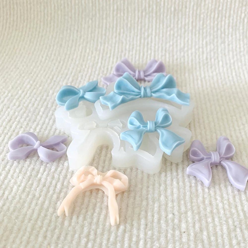 4 Holes Mix Ribbon Bow Fondant Silicone Mould Butterfly Chocolate Mold Valentine’s Day Anniversary Cake Decor Candle Soap Making