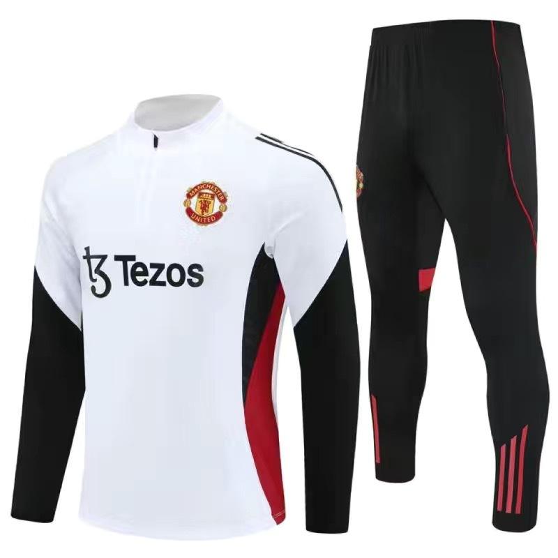 Höst Och Vinter Het Manchester United Träningsställ Arsenal Långärmad Halvdragkedja Fotbollströja Barns Vuxen Kostym