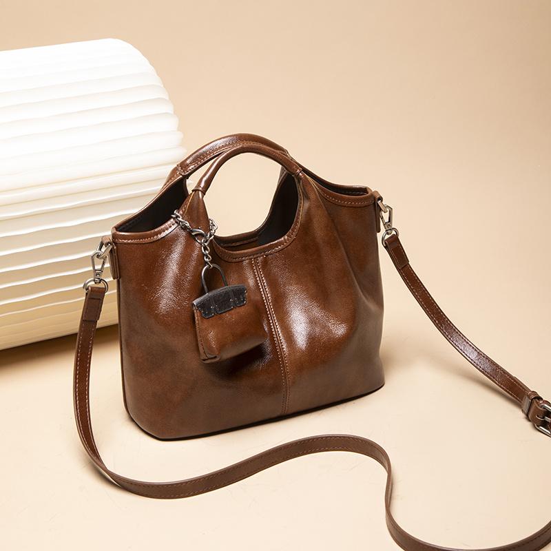 

Сумка-ведро в стиле ретро для женщин, изысканная текстура, элегантная и универсальная сумка через плечо на одно плечо