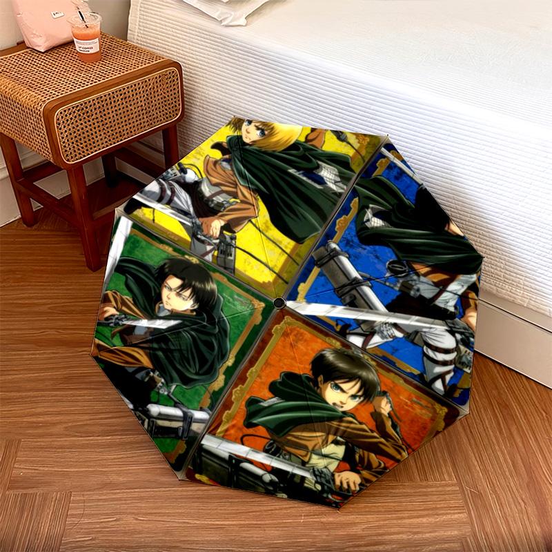 Attack Titan Automatic Umbrella - Suitable Travel Outdoor Portable Umbrella Birthday Gift Daily Essentials
