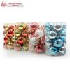 Set of 16 Painted Christmas Ball Ornaments - 4cm, 6cm, 8cm - Shiny Decorative Hanging Baubles