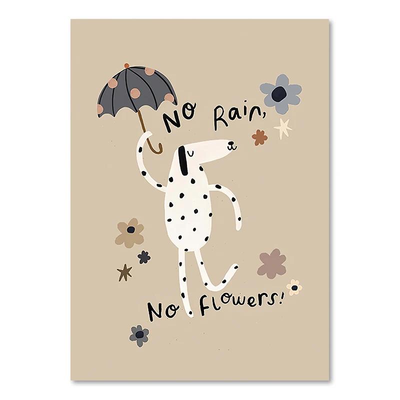 Nordisk Tegneserie Løve Kanin Mus Gås And Veggkunst Lerret Maleri Barnerom Plakat og Trykk Bilder Baby Barn Rom Dekor