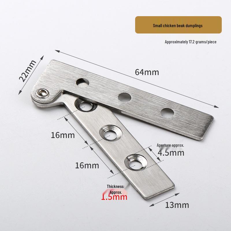 Нержавеющая сталь 360° Вращающиеся Скрытые Петли-Куриный Клюв - Верхняя и Нижняя Фурнитура