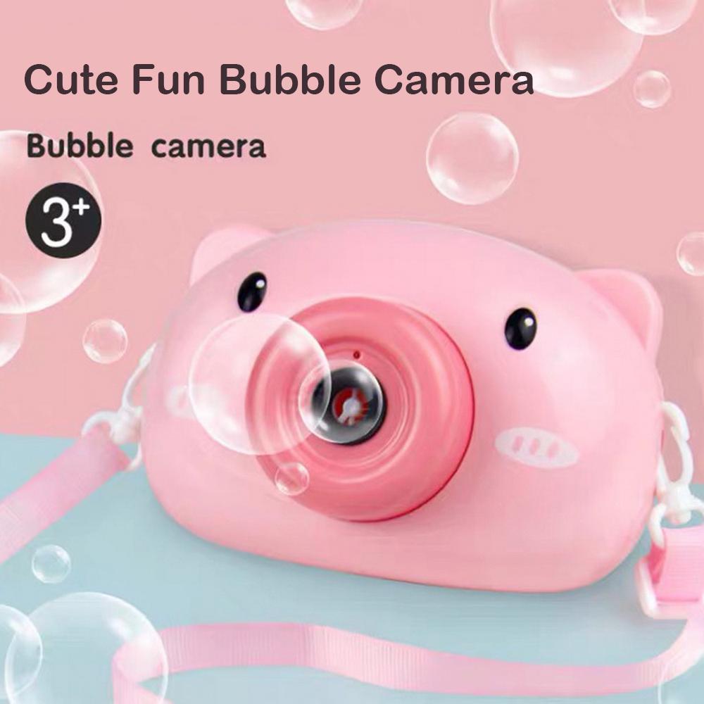 Cartoon Camera Baby Bubble Machine Outdoor Automatic Bubble Maker Bath Toys For Children