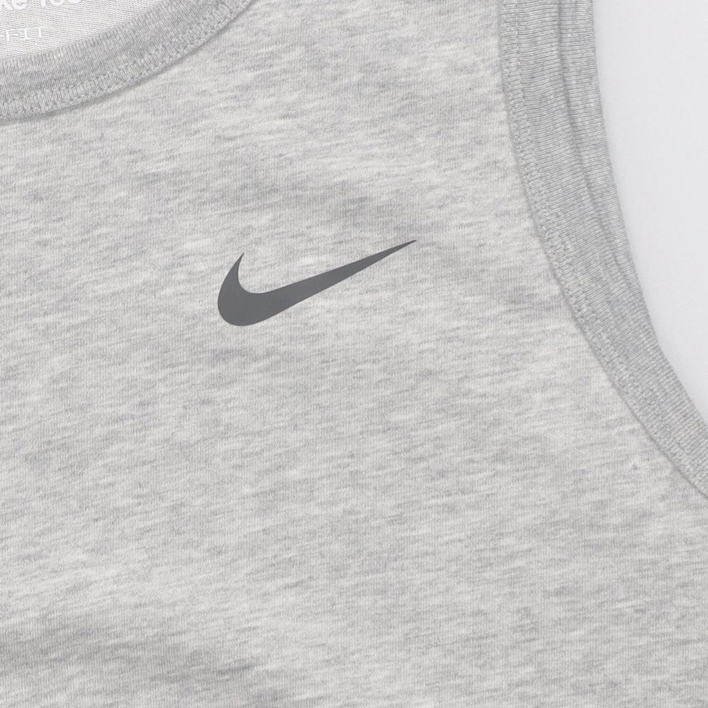 Nike Dri-FIT Printed Logo Solid Breathable Sleeveless Tank Top Men Tops Gray AR6070-063