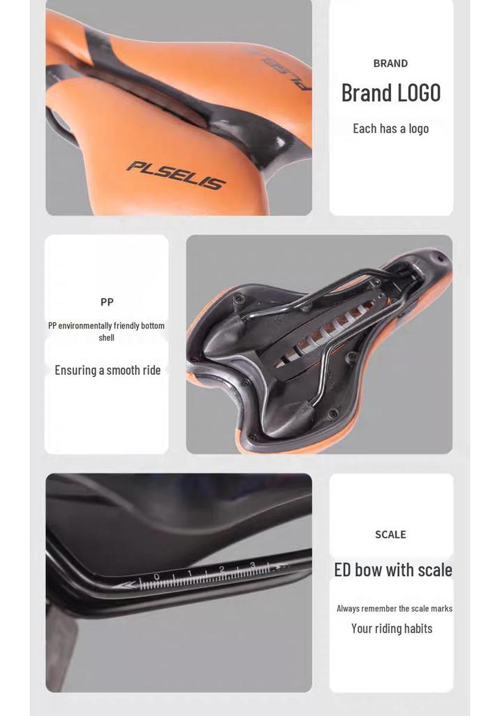 PLSELIS Breathable Non-slip Shock-Absorbing Wide Silicone Bike Saddle