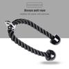 Fitness Pull Rope Set 2 Exercise Handles 3 Carabiner Clips Tricep Pull Down Rope Cable Machine Attachments for Gym Black