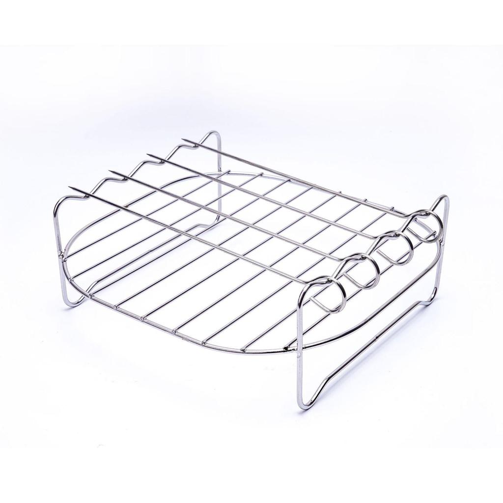 430 Stainless Steel Air Fryer Double Layer Rack - Steaming, Grilling & Toasting