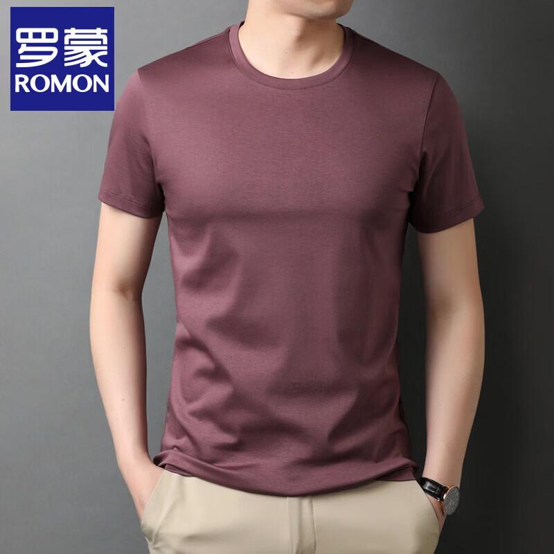 Luomon Men's 100% Cotton Round Neck Short Sleeve T-Shirt