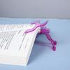 Clipe de Livro de Plástico Transparente com Suporte Auxílio de Leitura Suporte de Livro Fixo Pasta Clips de Papel Marcadores de Livro Papelaria Material Escolar