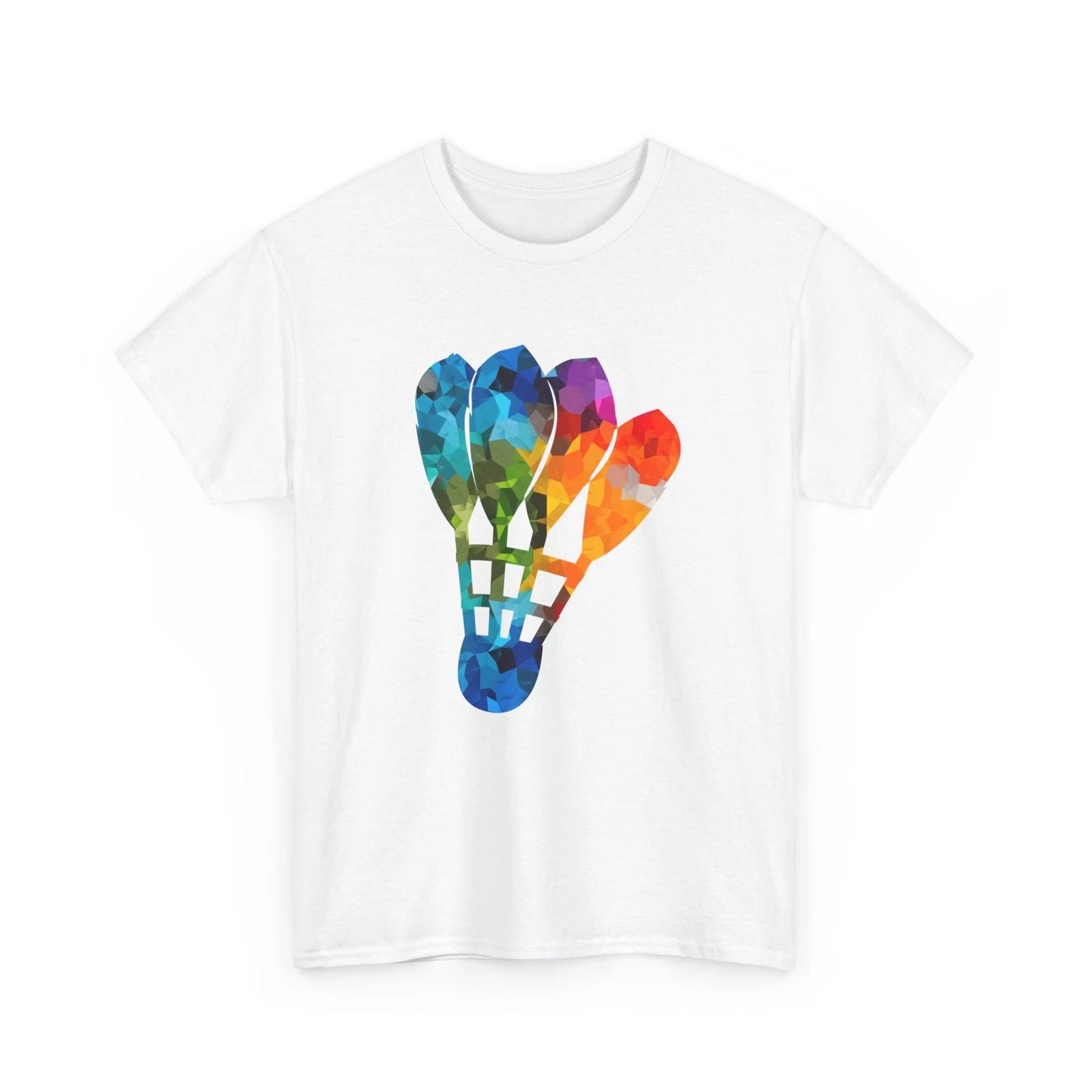 Badminton Shirt, Badminton Shuttlecock Sports Badminton Lovers Colorful Shirt S