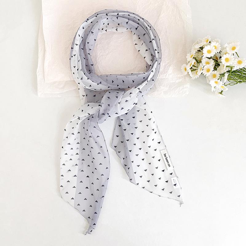 

Нишевый стильный шелковый шарф-колорблок - Универсальная тонкая лента для шеи или талии