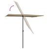 Rectangular Garden Umbrella with Aluminum Pole 2 x 1.5 m Taupe
