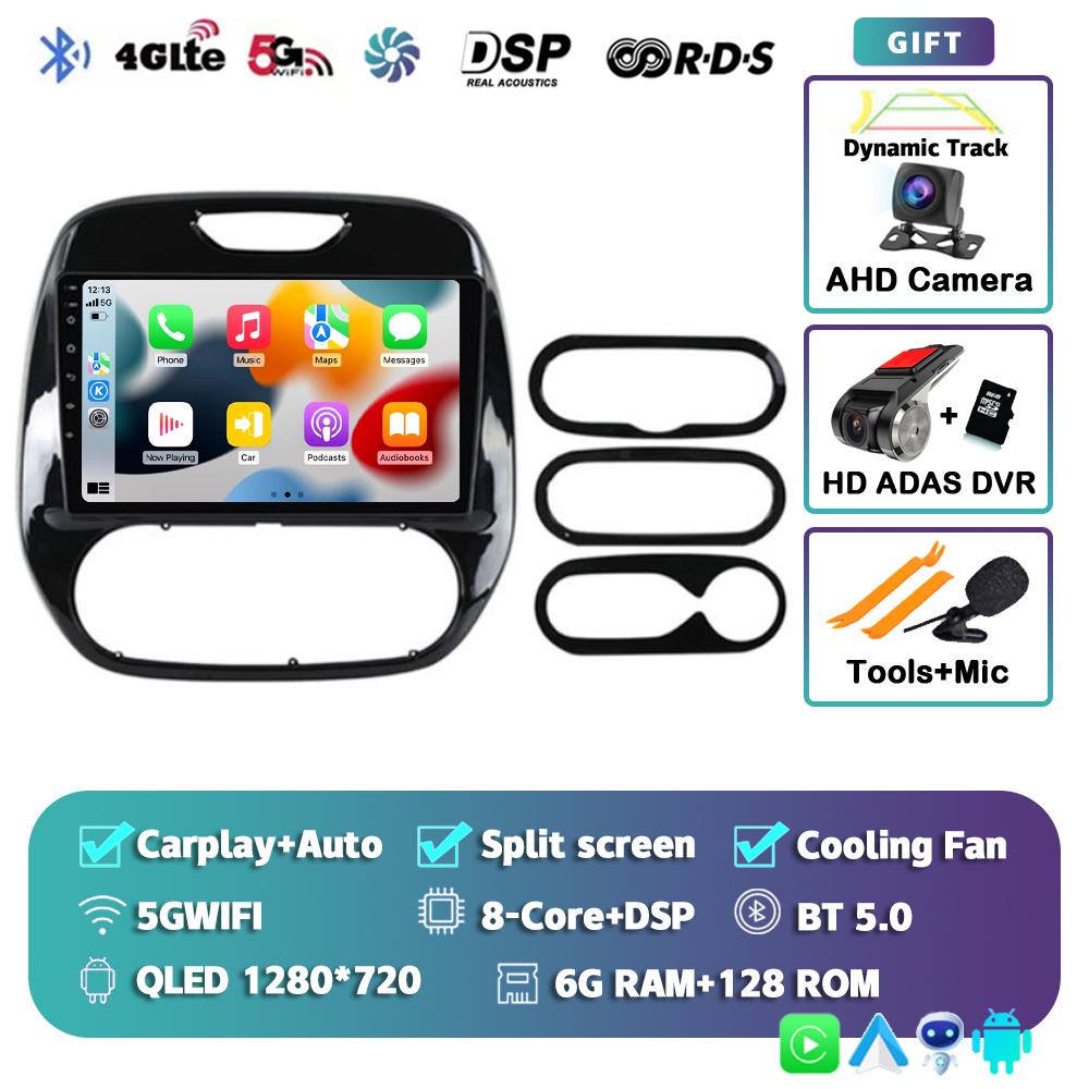 Android 14 Carplay Auto Car Radio For Renault Kaptur Captur 2016 2017 2018 2019  Multimedia Player Stereo 4G GPS DSP 360 Camera