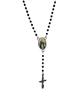 Sk8Er Rock Black Beads Chain Rosary Necklace