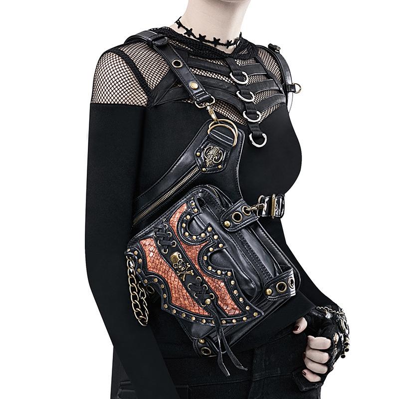 Fashion Women'S Bag Steampunk Locomotive Bag Shoulder Messenger Bag Women'S Fanny Pack Men