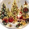 Glowing Tree Decorations Christmas Story Ornament, Mini Holiday Scene In Ball Hanging Decoration, Gift for Friends Light Up Acrylic Clear Pendant Xmas