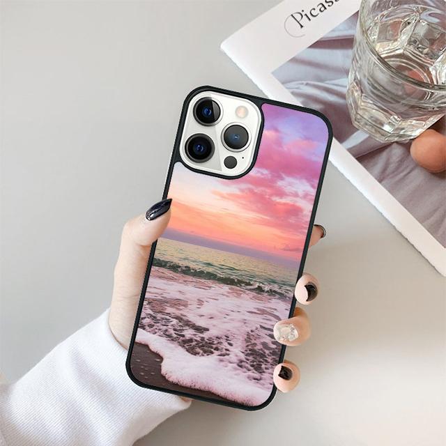Summer Beach Ocean Waves Phone Case For iPhone 17 Air 16 pro max 15 14 plus 12 13 Soft Bumper Shell Cover coque